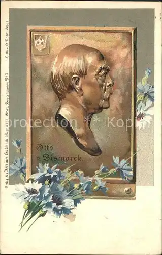 Bismarck Kornblumen Litho Kat. Persoenlichkeiten