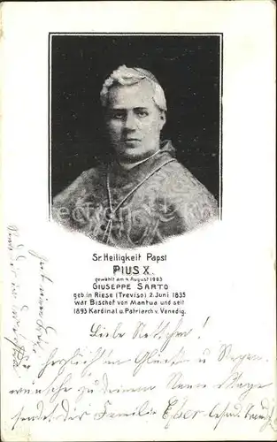 Papst Pius X.  Kat. Religion
