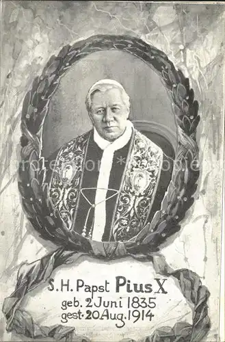 Papst Pius X.  Kat. Religion