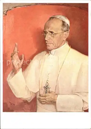 Papst Pius XII oelgemaelde Bernd Terhorst  Kat. Religion