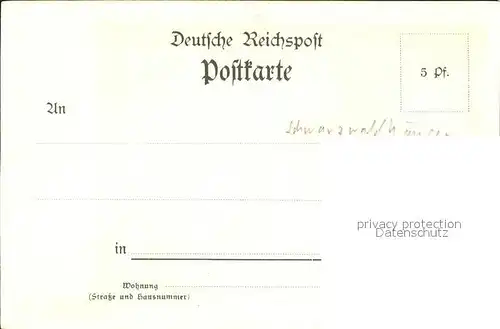 Daur Hermann Schwarzwald  Kat. Kuenstlerkarte