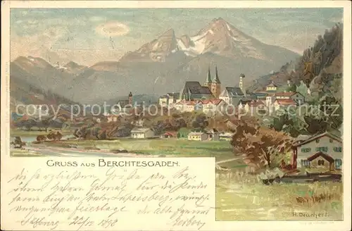 Deuchert Heinrich Berchtesgaden  Kat. Kuenstlerlitho