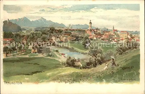 Verlag Ottmar Zieher Muenchen OZM Traunstein Litho Kuenstler Canpton / Verlage /