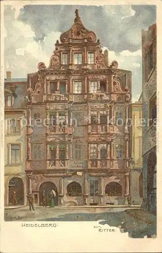 Mutter K. Heidelberg Zum Ritter  Kat. Kuenstlerlitho