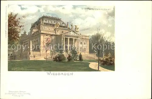 Muench C. Wiesbaden Opernhaus  Kat. Kuenstlerlitho