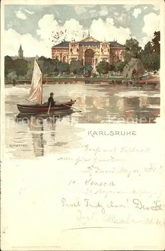 Mutter K. Karlsruhe Schloss  Kat. Kuenstlerlitho