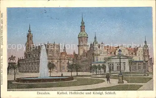 Lunakarte Nr. 17655 Dresden Katholische Hofkirche Koenigliches Schloss  Kat. Verlage