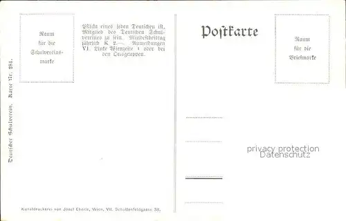 Verlag Schulverein Nr. 284 Waldhausen Pferdekutsche  Kat. Bund der Deutschen