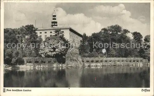 Dessau Rosslau Blick vom Gestaenge auf das Schloss Serie Aus deutschen Landen Kat. Dessau Rosslau