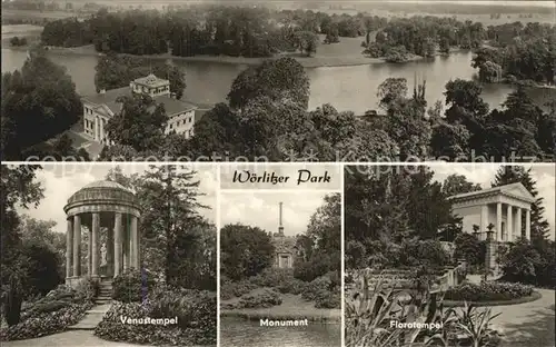 Woerlitz Woerlitzer Park Schloss Venustempel Monument Floratempel Kat. Woerlitz