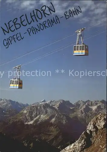 Nebelhorn Gipfel Panorama Seilbahn  Kat. Oberstdorf