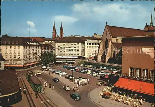 Basel BS Barfuesserplatz Strassenbahn Kat. Basel