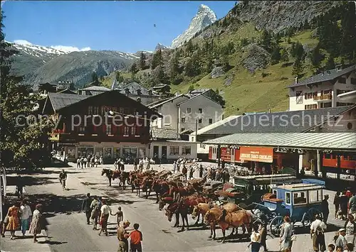 Zermatt VS Bahnhofplatz Matterhorn Kat. Zermatt