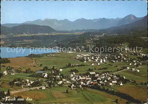 Faak am See Finkenstein Fliegeraufnahme gegen Karawwankenhauptkamm Kat. Finkenstein am Faaker See