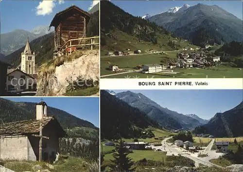 Bourg Saint Pierre Gesamtansicht Kirche Kapelle Alpen Kat. Bourg Saint Pierre