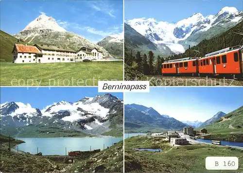 Berninapass Bernina Suot Lago Bianco Ospizio Bernina Eisenbahn Kat. 