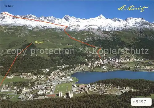 St Moritz GR Bad Dorf Piz Nair Signal Corviglia Kat. St Moritz