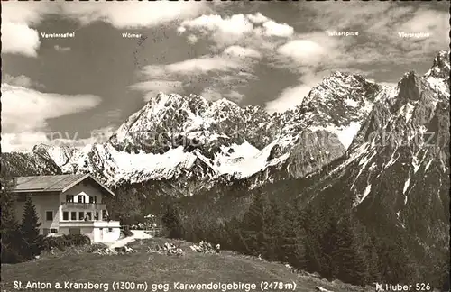 St Anton Kranzberg Karwendelgebirge Foto H. Huber Nr. 526 Kat. Garmisch Partenkirchen