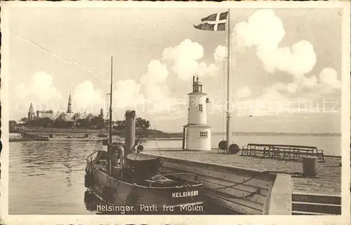 Helsinger Parti fra Molen Leuchtturm  Kat. Daenemark