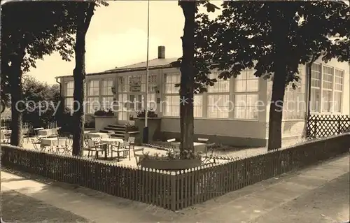 Werbellinsee Altenhof FDGB Heim Strandpavillon Terrasse  Kat. Schorfheide