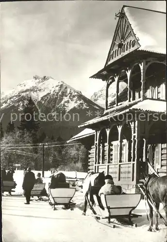 Hohe Tatra Lysa Polana Pferdeschlitten Kat. Slowakische Republik