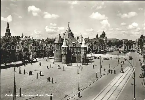 Amsterdam Niederlande Nieuwmarkt met Waag Kat. Amsterdam