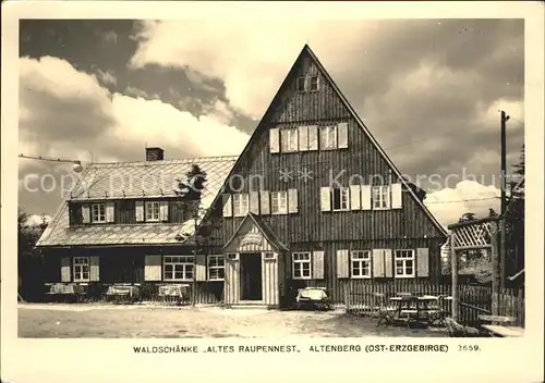 Altenberg Erzgebirge Waldschaenke Altes Raupennest Kat. Geising