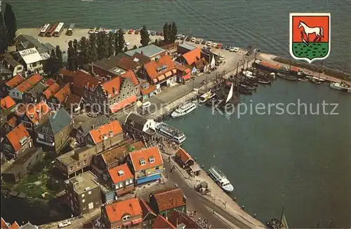 Volendam Hafen Fliegeraufnahme Kat. Niederlande