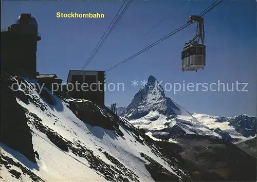 Zermatt VS Luftseilbahn Gornergrat Stockhorn Matterhorn  Kat. Zermatt