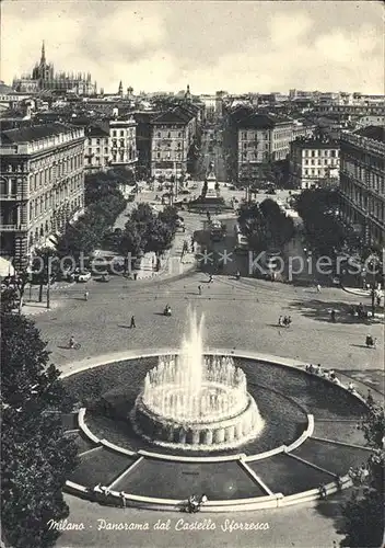 Milano Panorama dal Castello Sforzesco Kat. Italien