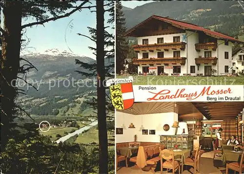 Kaernten Pension Landhaus Mosser Berg im Drautal Kat. Villach