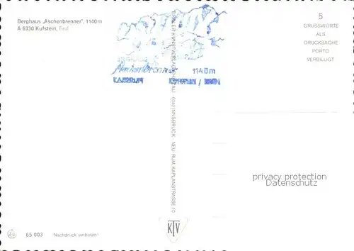 Kufstein Tirol Berghaus Aschenbrenner Kat. Kufstein