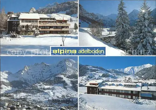 Adelboden Familienhotel Alpina Winterpanorama Kat. Adelboden