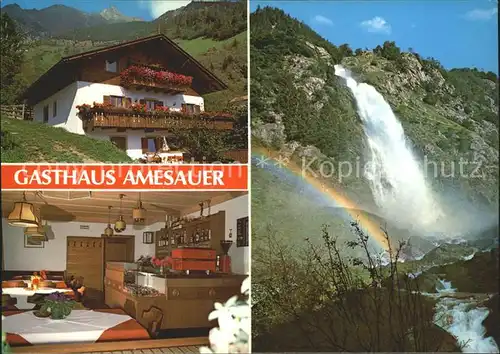 Partschins Merano Suedtirol Gasthaus Amesauer Wasserfall Kat. Merano