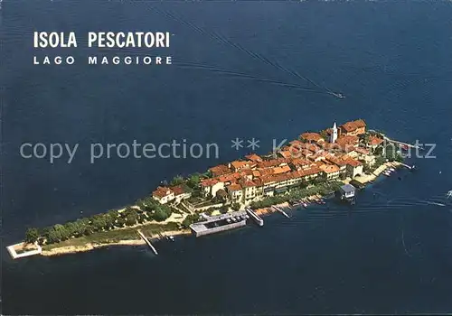 Lago Maggiore Fliegeraufnahme Isola Pescatori Kat. Italien