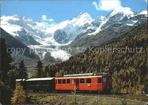 Berninabahn Morteratsch Bellavista Piz Bernina Kat. Eisenbahn