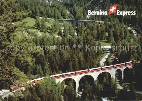 Rhaetische Bahn Bernina Express Berguen Preda Viadukt Kat. Eisenbahn