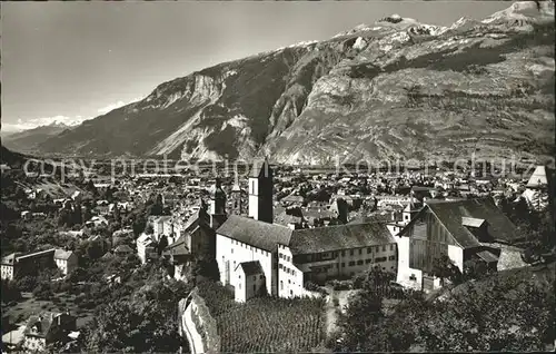 Chur GR Blick gegen Calanda Kat. Chur