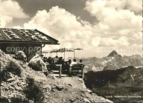 Nebelhorn Gipfelhuette Kat. Oberstdorf