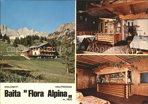 Dolomiten Valfredda Baita Flora Alpina Kat. Italien
