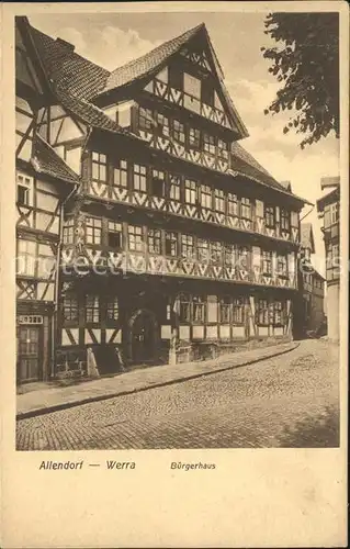 Allendorf Werra Buergerhaus Kat. Bad Sooden Allendorf