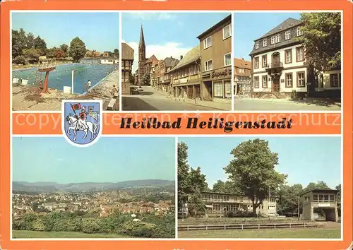 Heiligenstadt Eichsfeld Freibad Am Berge Rathaus uebersicht HO Gaststaette Stadion Kat. Heiligenstadt