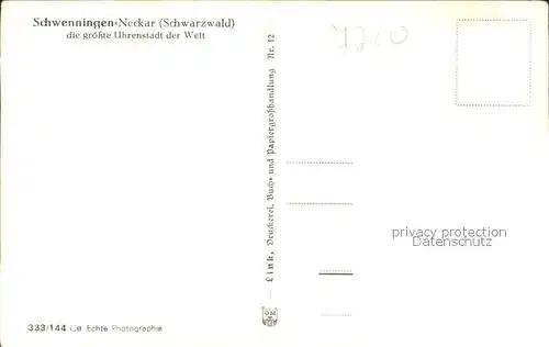 Schwenningen Neckar Postamt Uhrenstadt / Villingen-Schwenningen /Schwarzwald-Baar-Kreis LKR