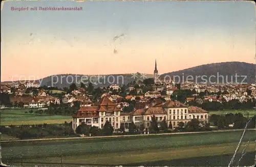 Burgdorf Bern mit Bezirkskrankenhaus Kat. Hasle Burgdorf
