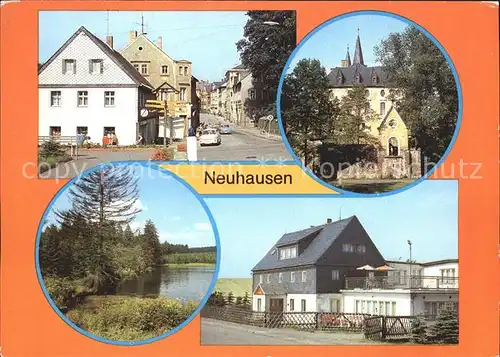 Neuhausen Marienberg Bahnhofstrasse Schloss Purschenstein Ferienheim Dachsbaude Kat. Marienberg