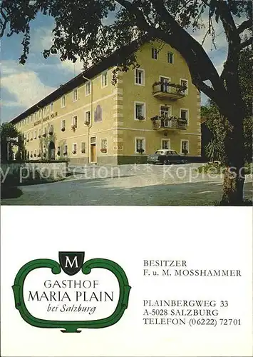 Salzburg Oesterreich Gasthof Maria Plain Kat. Salzburg