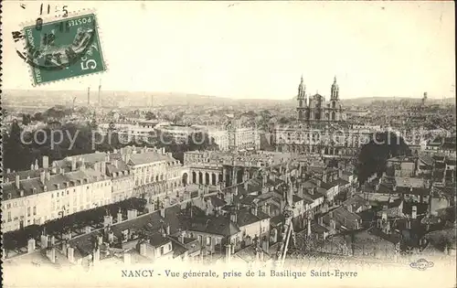 Nancy Lothringen Vue generale prise de la Basilique Saint Epvre Kat. Nancy