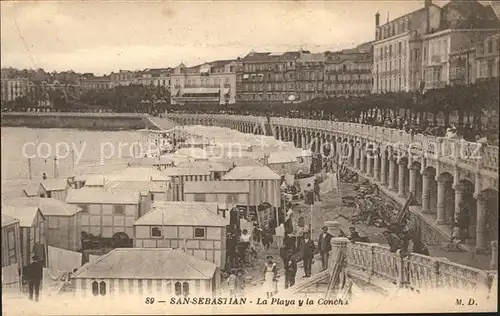 San Sebastian Guipuzcoa La Playa y la Concha / Donostia-San Sebastian /Guipuzcoa