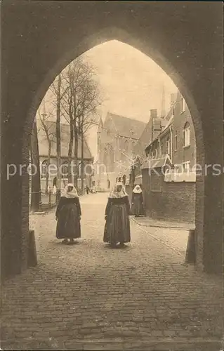 Gand Belgien Mont St Amand Vue dans le Beguinage Kat. Gent Flandern