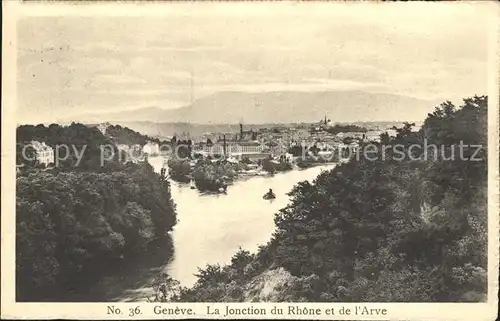 Geneve GE La Jonction du Rhone et de l Arve Kat. Geneve